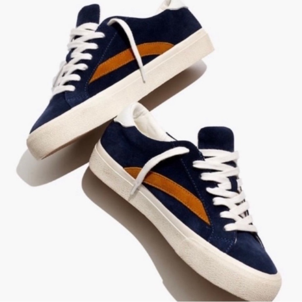 Madewell Sidewalk Low Top Sneakers Dark Nightfall Size 6